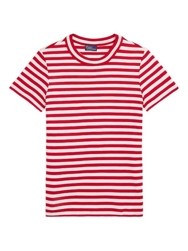 送料関税無料【POLO RALPH LAUREN】STRIPED SCOOPNECK Tシャツ Lauren Ralph Lauren Striped Boatneck T-shirt Navy/Cream S