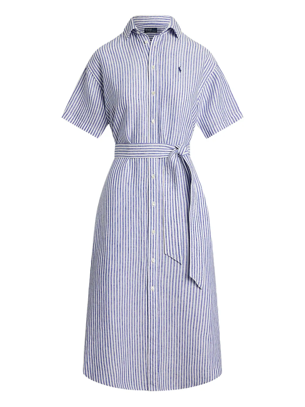 POLO RALPH LAUREN LINEN SHORT SLEEVE DRESS