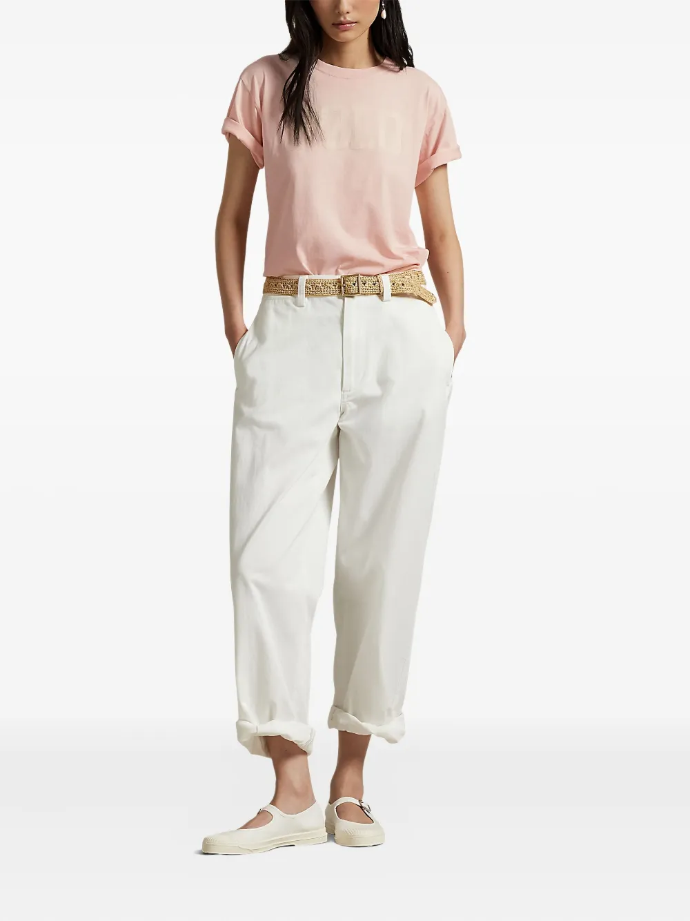 Polo Ralph Lauren T-shirt met logoprint Roze