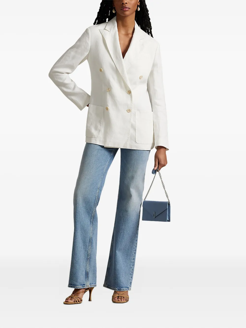Polo Ralph Lauren Blazer met dubbele rij knopen Wit