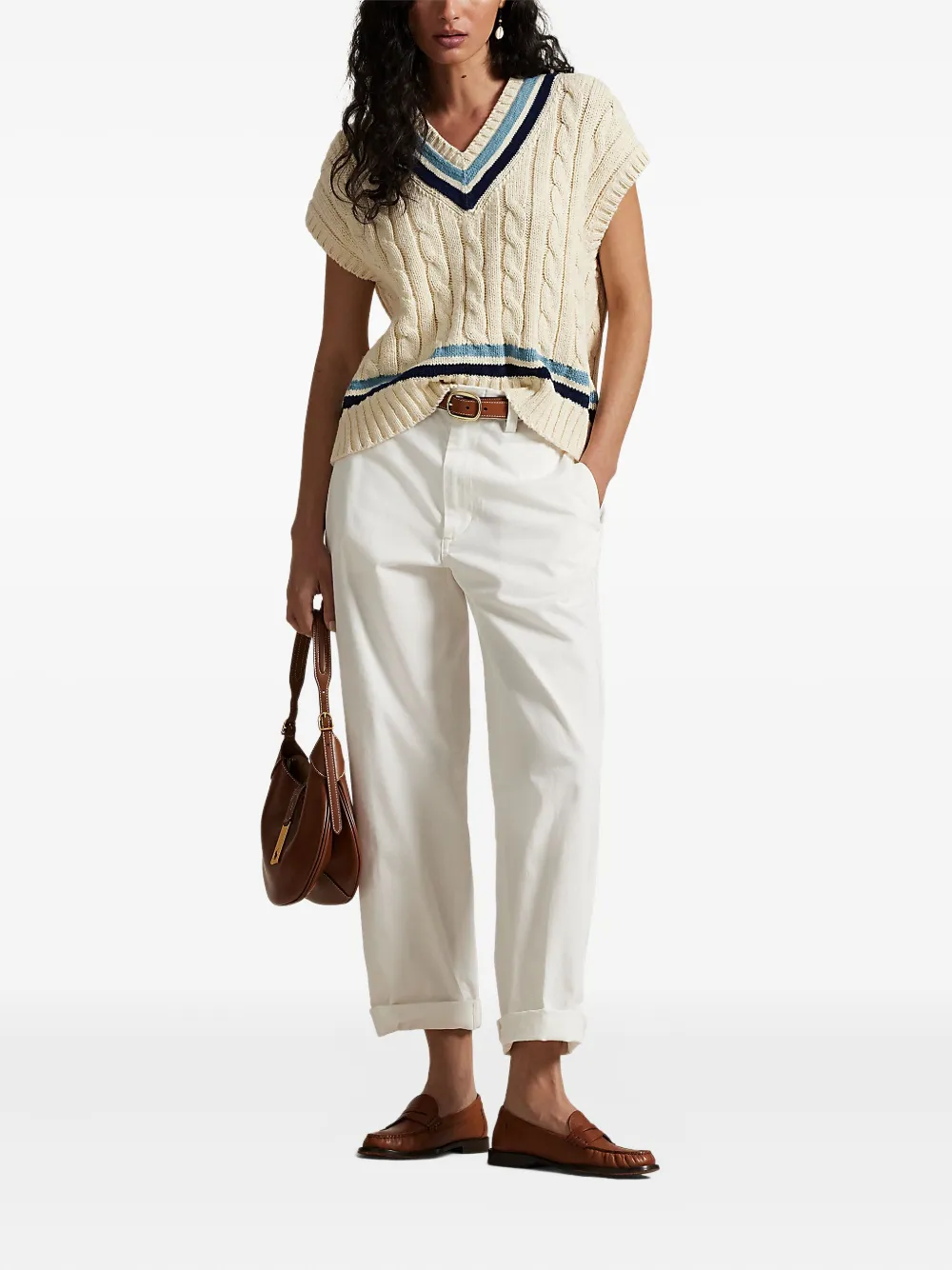 Shop Polo Ralph Lauren Cable-knit Vest