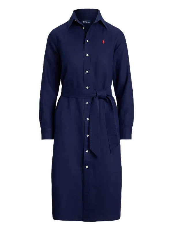 Polo Ralph Lauren ベルテッド シャツドレス | ブルー | FARFETCH JP
