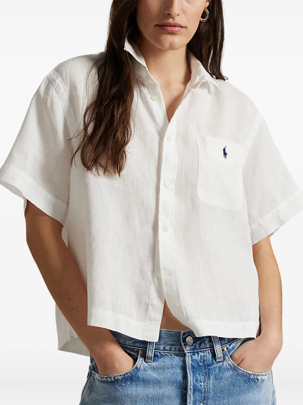 Shop Polo Ralph Lauren Polo Pony-embroidered Shirt