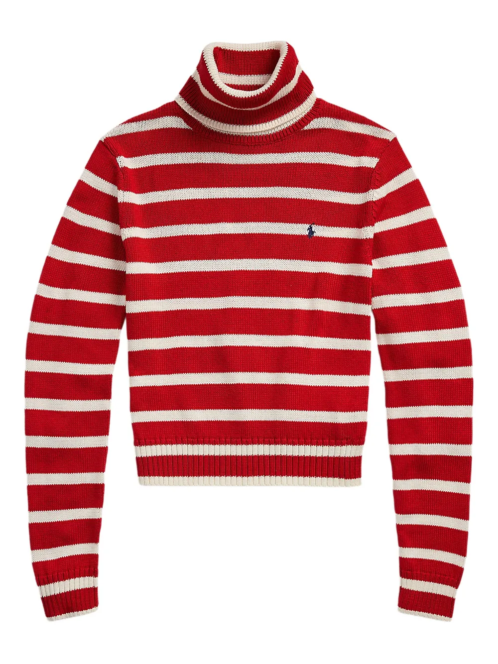 striped turtleneck sweater