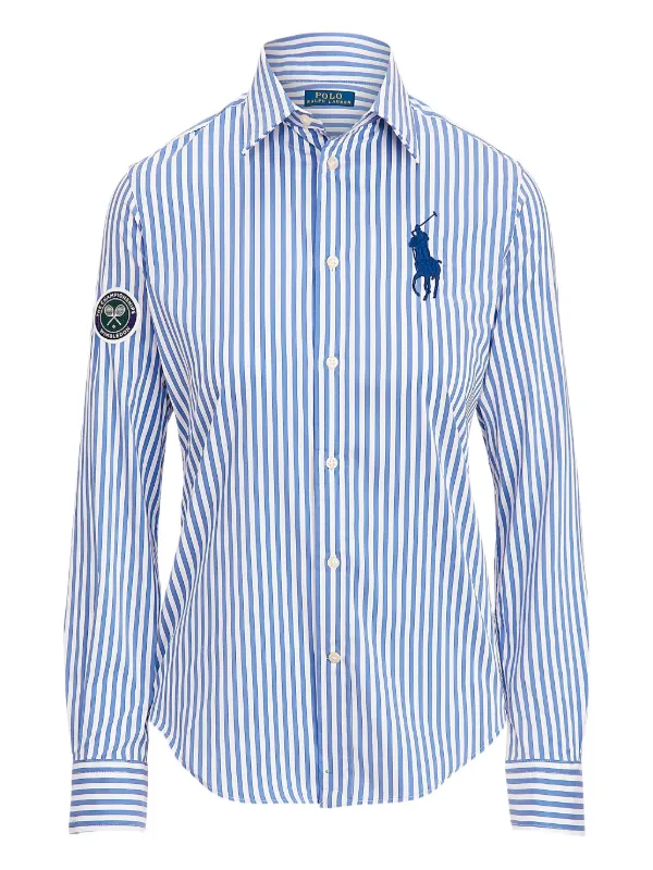 コラボ Polo Ralph Lauren Wimbledon ポスタープリント シャツ ウィンブルドン ポスタープリント キャンプ シャツ | ラルフ