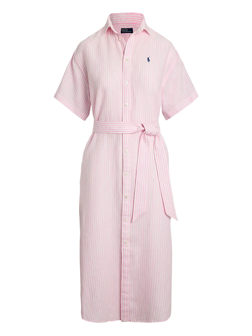 Polo Ralph Lauren linen short sleeve dress | Pink | Image 1