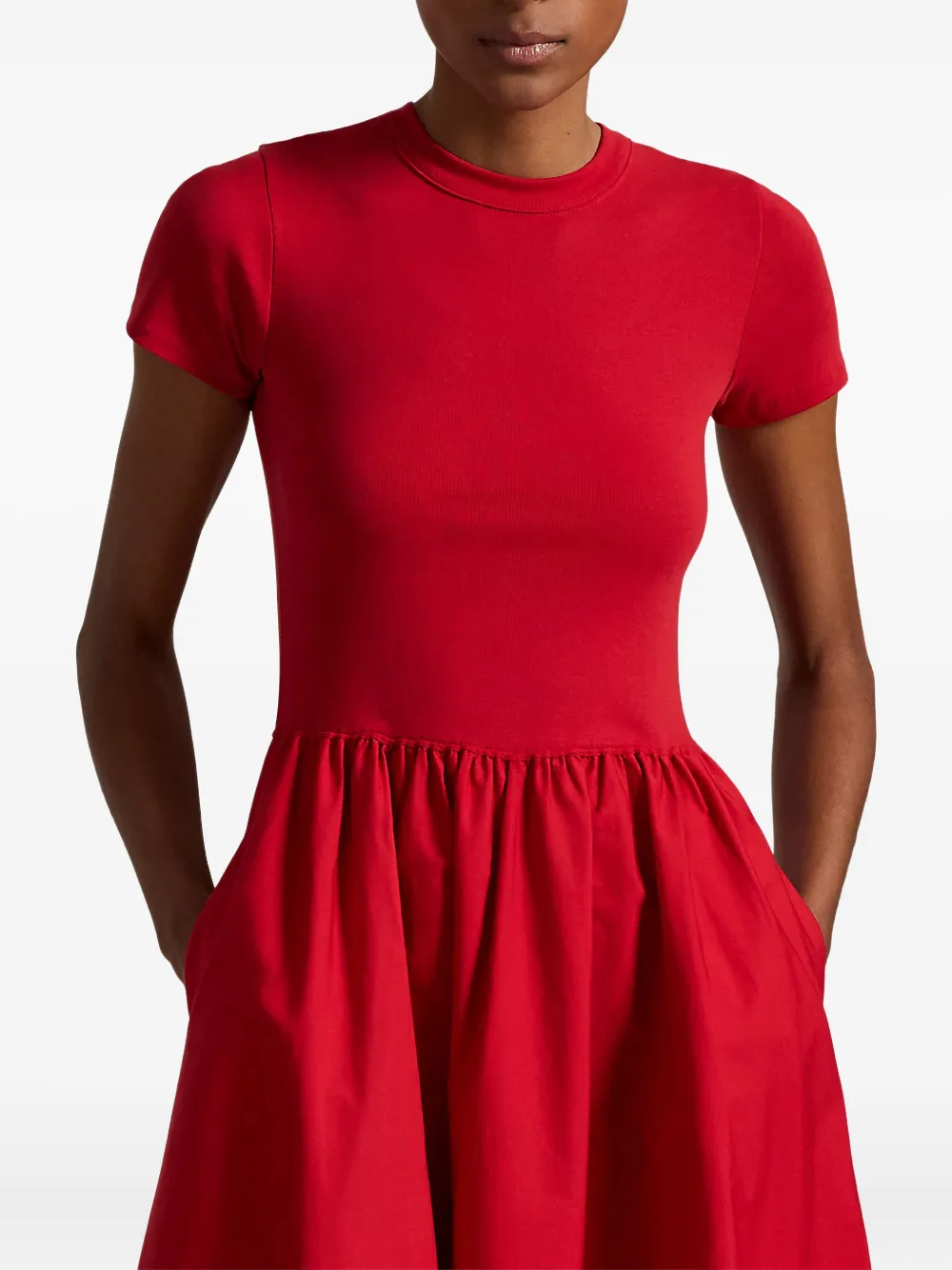 Polo Ralph Lauren Katoenen jurk met ronde hals Rood
