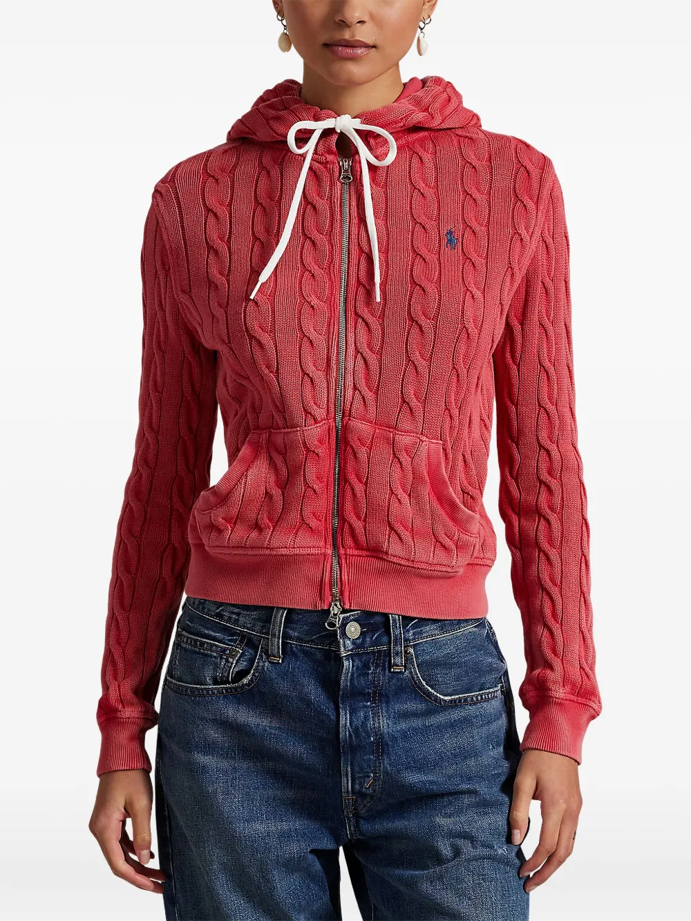 Polo Ralph Lauren Katoenen sweater met rits Rood