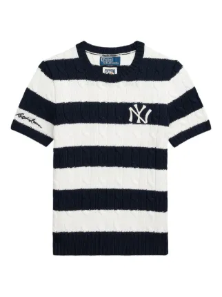 Polo by Ralph Lauren ストライプセーター M Polo Ralph Lauren ストライプ ケーブルニット セーター | ホワイト