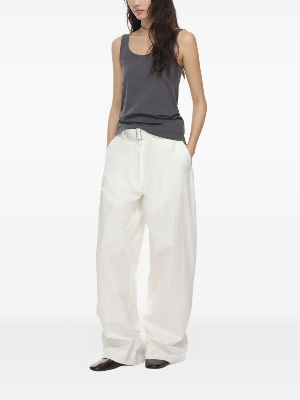  Studio Nicholson Organic-cotton Tank Top - Grey 