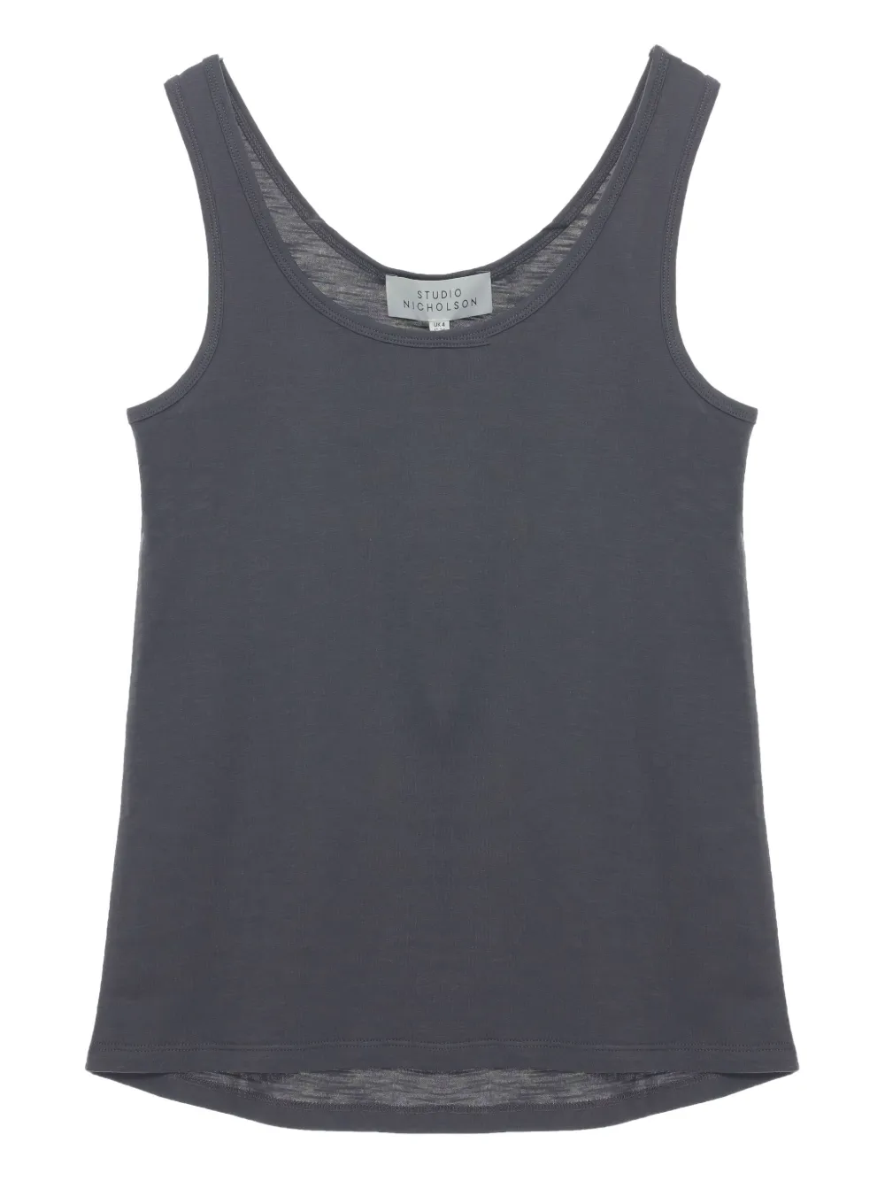 Studio Nicholson Top in organza di cotone biologico - Grigio