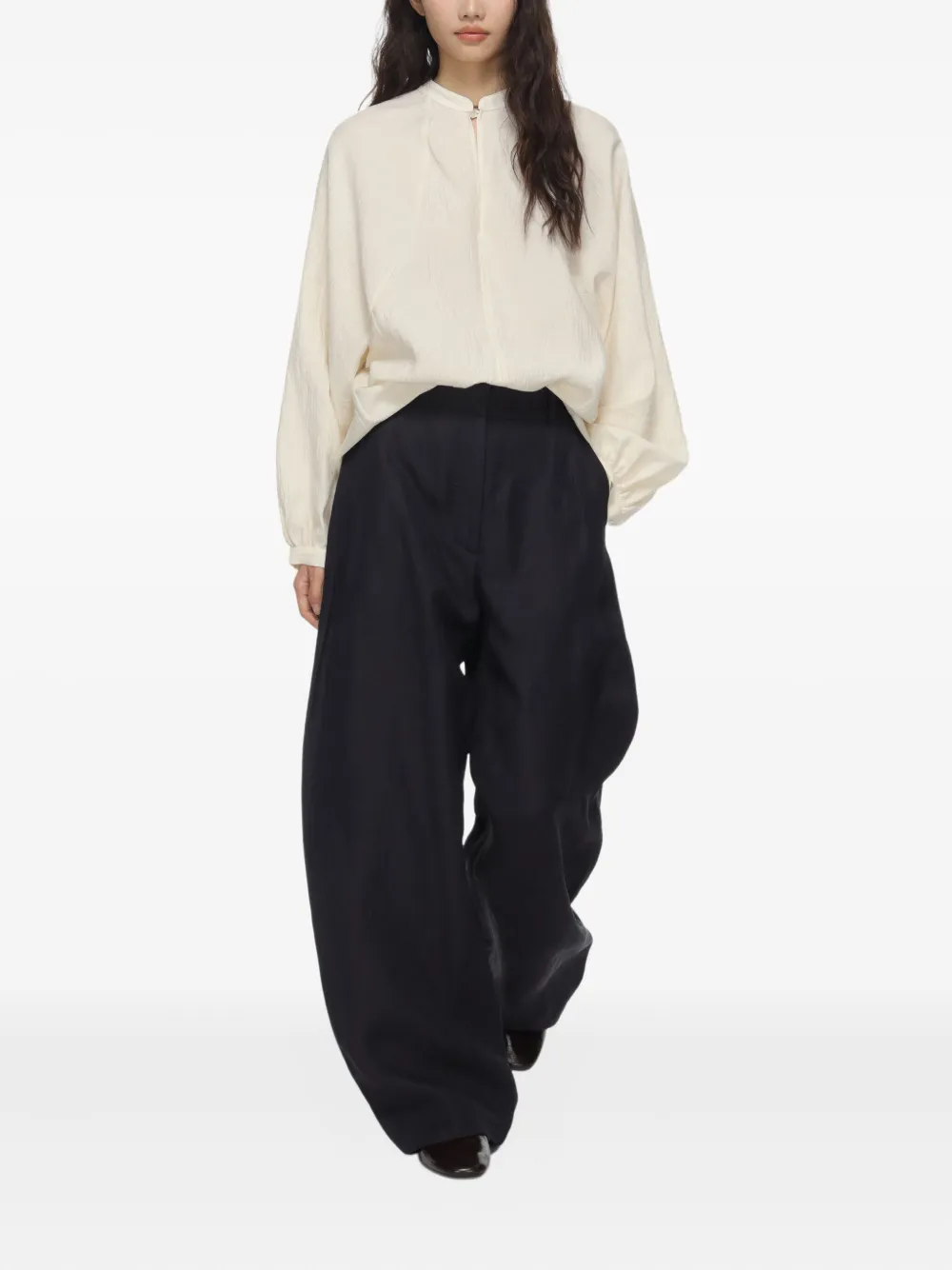 Studio Nicholson Broek met wijde pijpen - Blauw