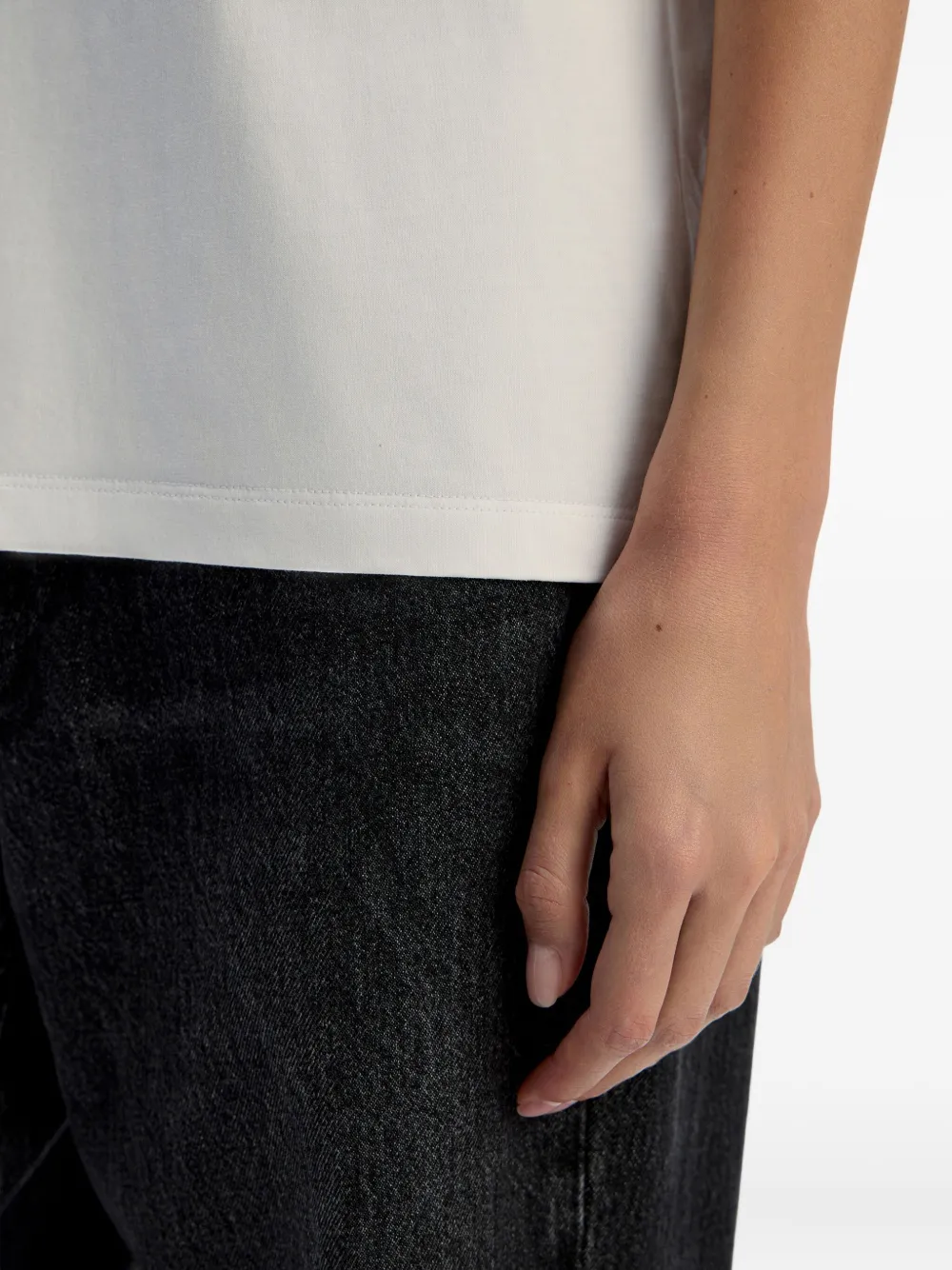 12 STOREEZ Katoenen T-shirt Wit