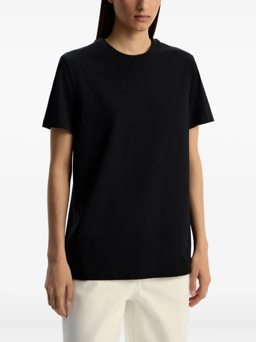 12 STOREEZ Katoenen T-shirt Zwart