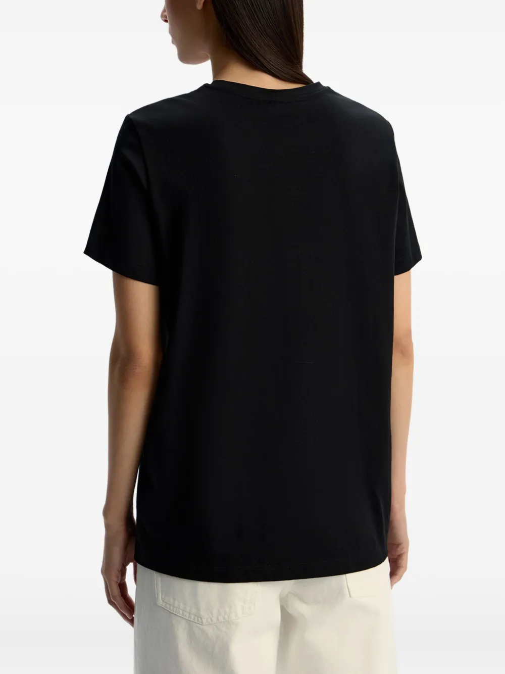 12 STOREEZ Katoenen T-shirt Zwart