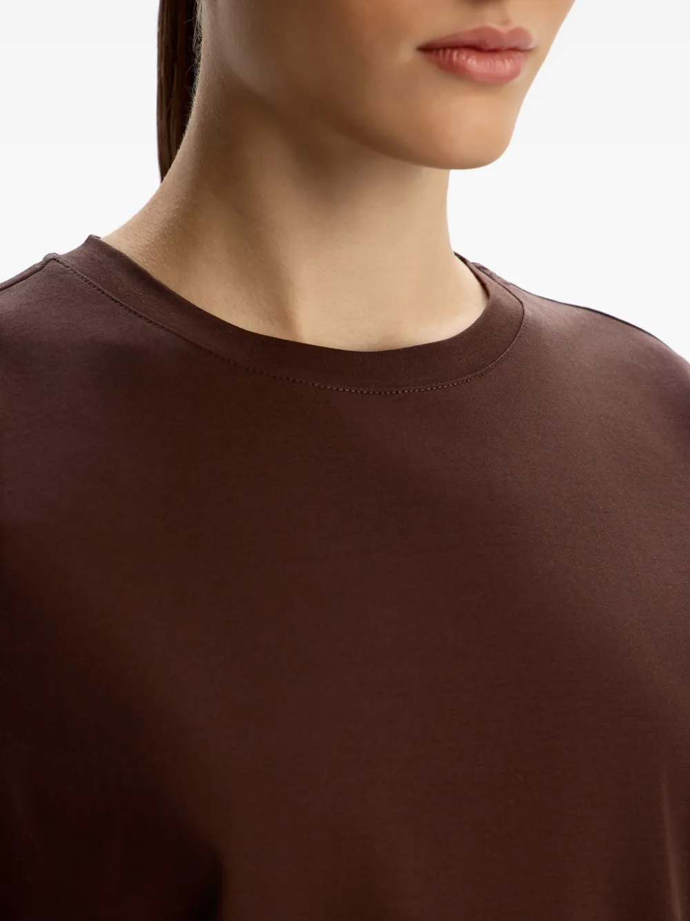12 STOREEZ Katoenen T-shirt Bruin