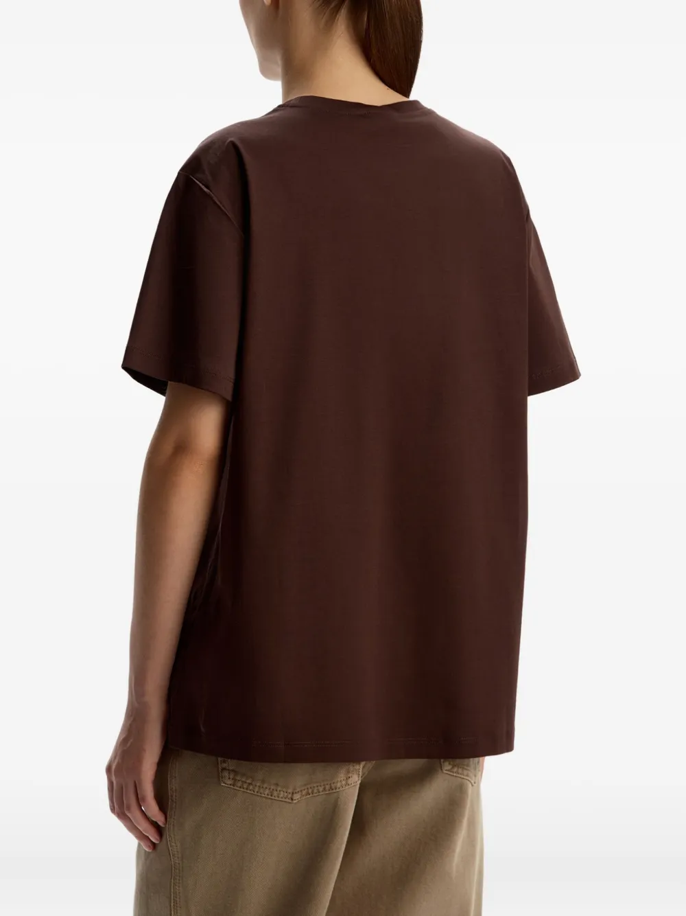12 STOREEZ Katoenen T-shirt Bruin