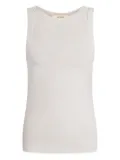 12 STOREEZ ribbed tank top - White