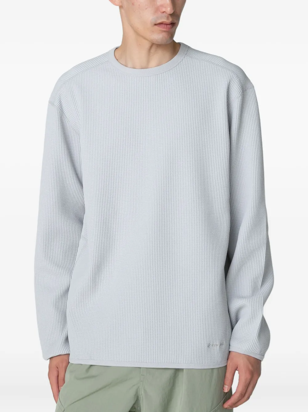 Snow Peak Dry T-shirt met wafelpatroon en lange mouwen Grijs