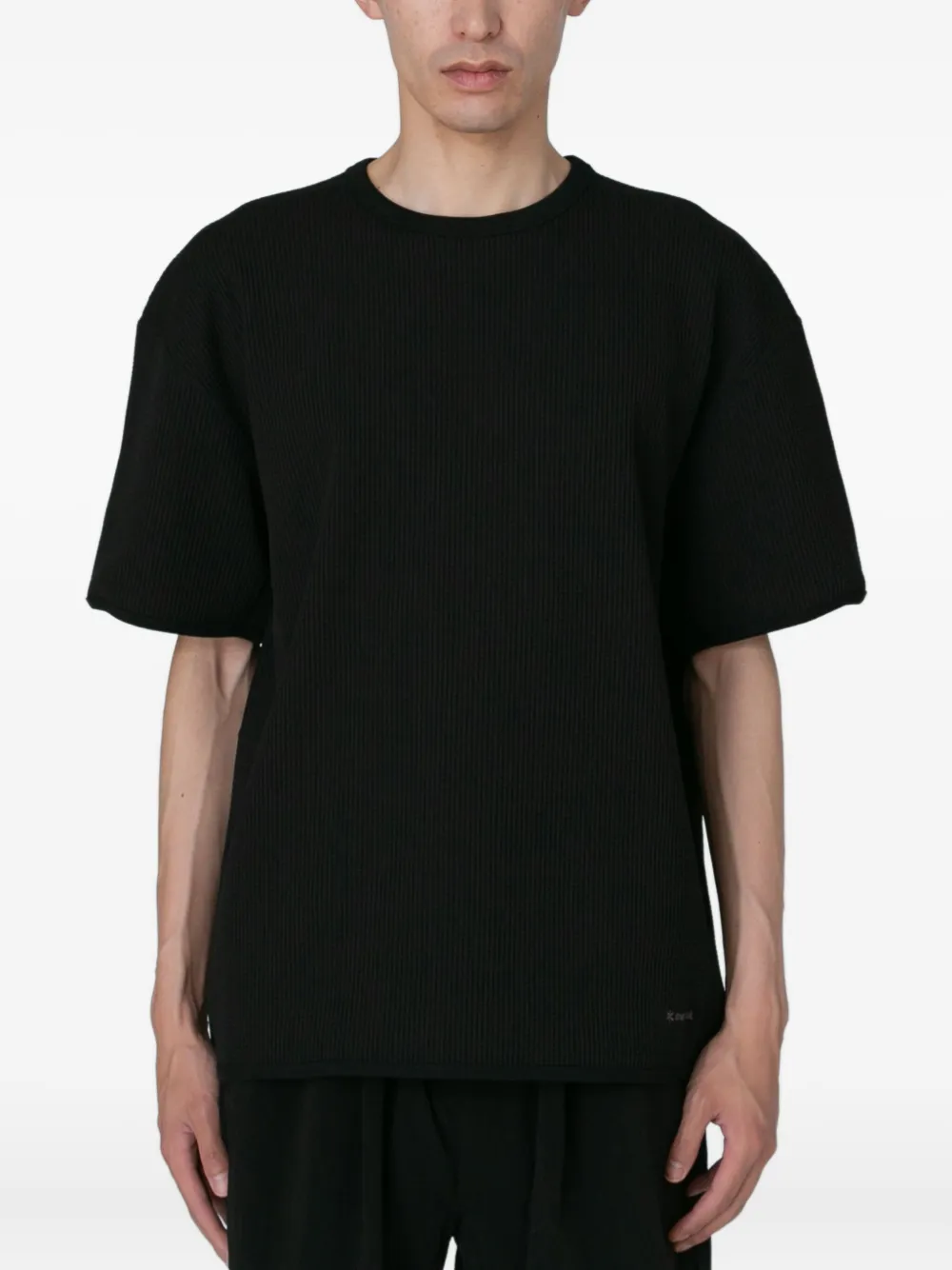 Snow Peak Dry T-shirt met wafelpatroon Zwart