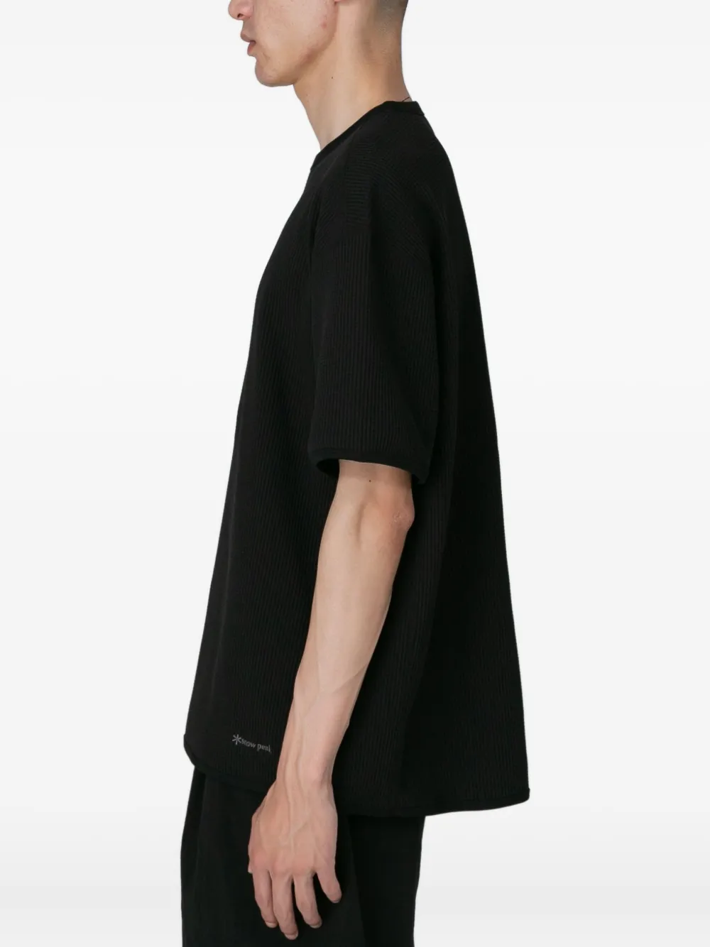 Snow Peak Dry T-shirt met wafelpatroon Zwart