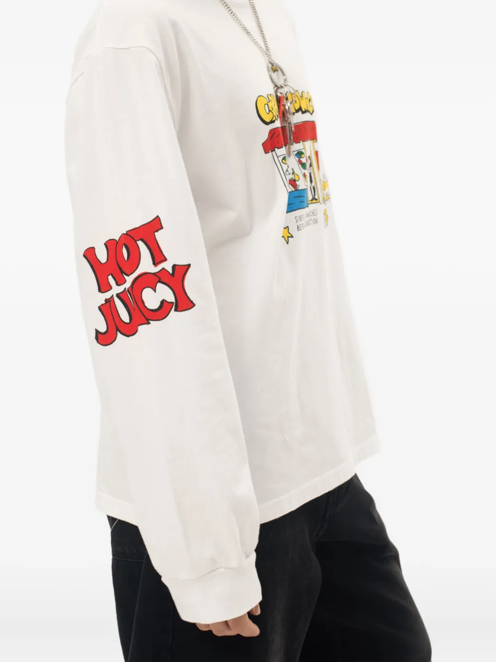 CARNE BOLLENTE T-shirt met grafische print Wit