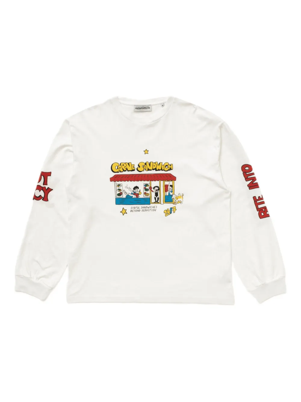 CARNE BOLLENTE グラフィック ロングTシャツ - ホワイト CARNE BOLLENTE グラフィック ロングTシャツ - ホワイト