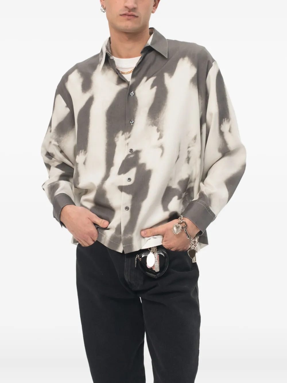 Carne Bollente Abstract-print Button-up Shirt