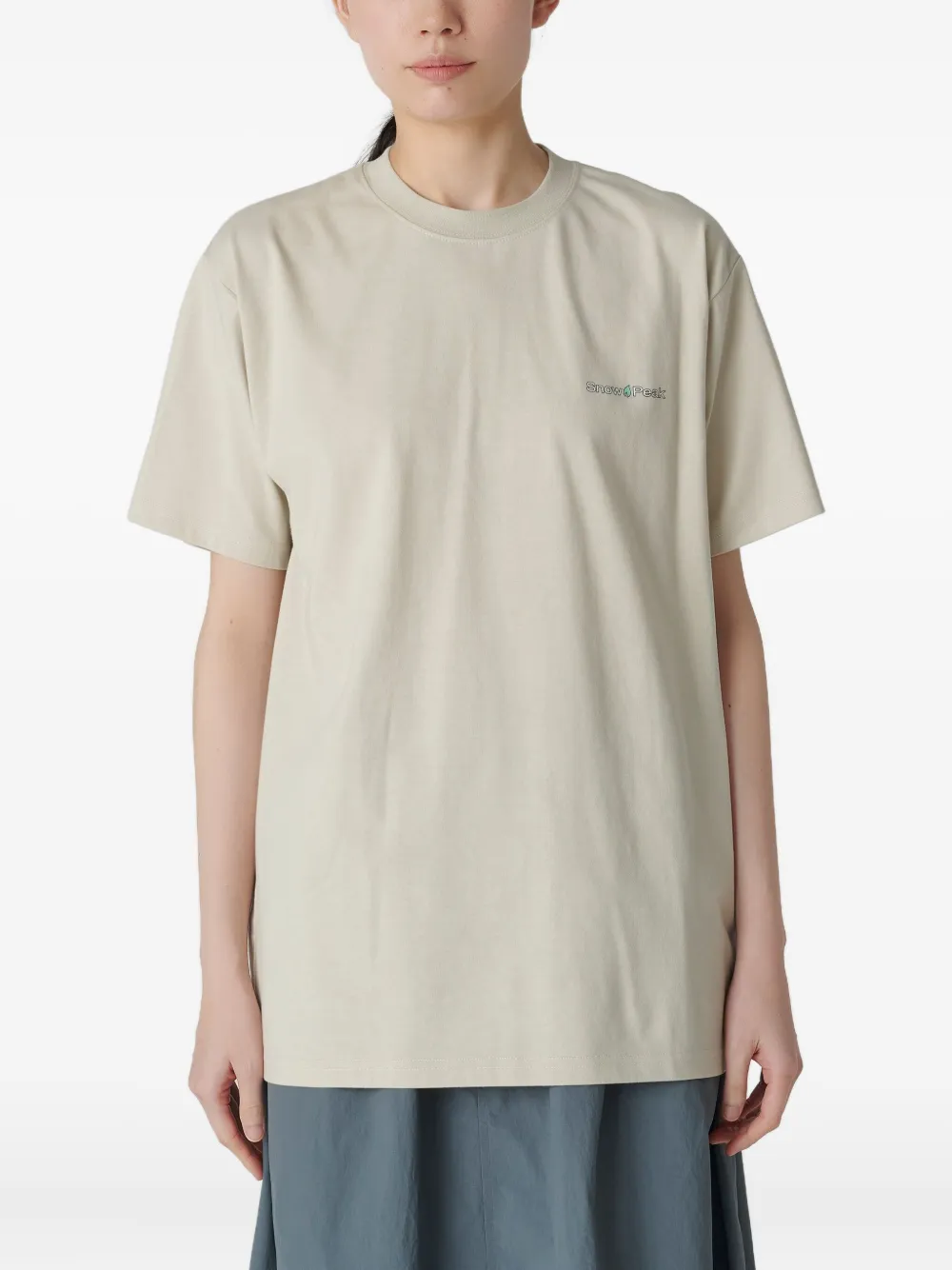 Snow Peak Warm Onself T-shirt met grafische print Beige