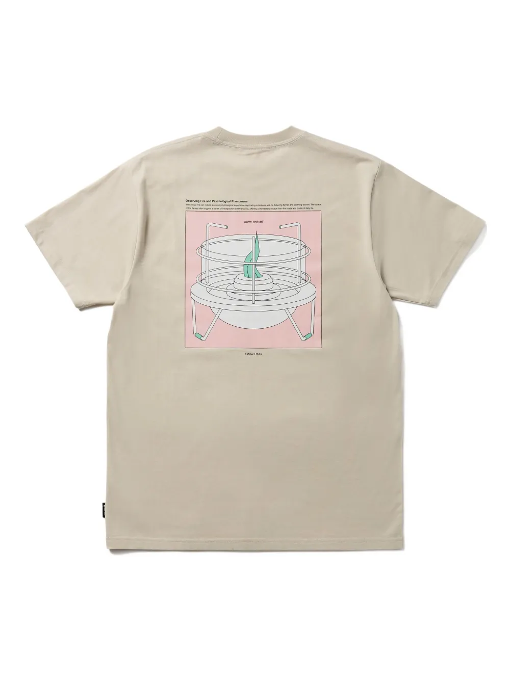 Snow Peak Warm Onself T-shirt met grafische print Beige