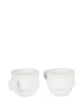 NIKO JUNE Kantine embossed porcelain espresso cups - White