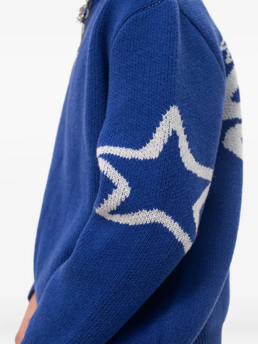 Carne Bollente Star-embroidered Crew-neck Sweater