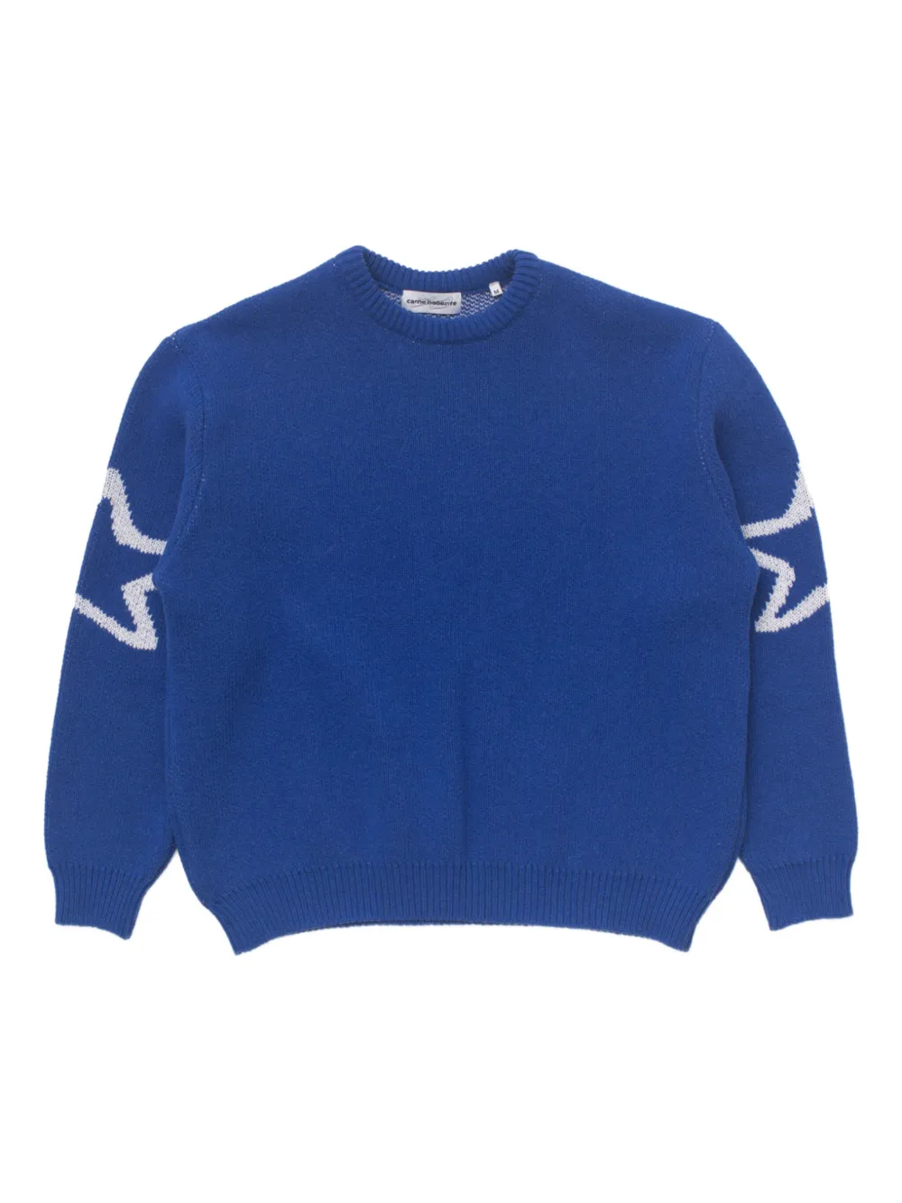 CARNE BOLLENTE star-embroidered crew-neck sweater - ブルー CARNE BOLLENTE star-embroidered crew-neck sweater - ブルー