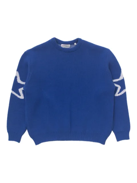 CARNE BOLLENTE star-embroidered crew-neck sweater