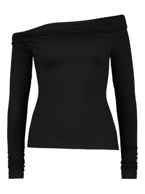 Paris Georgia Elemental Manahou asymmetric off-shoulder top