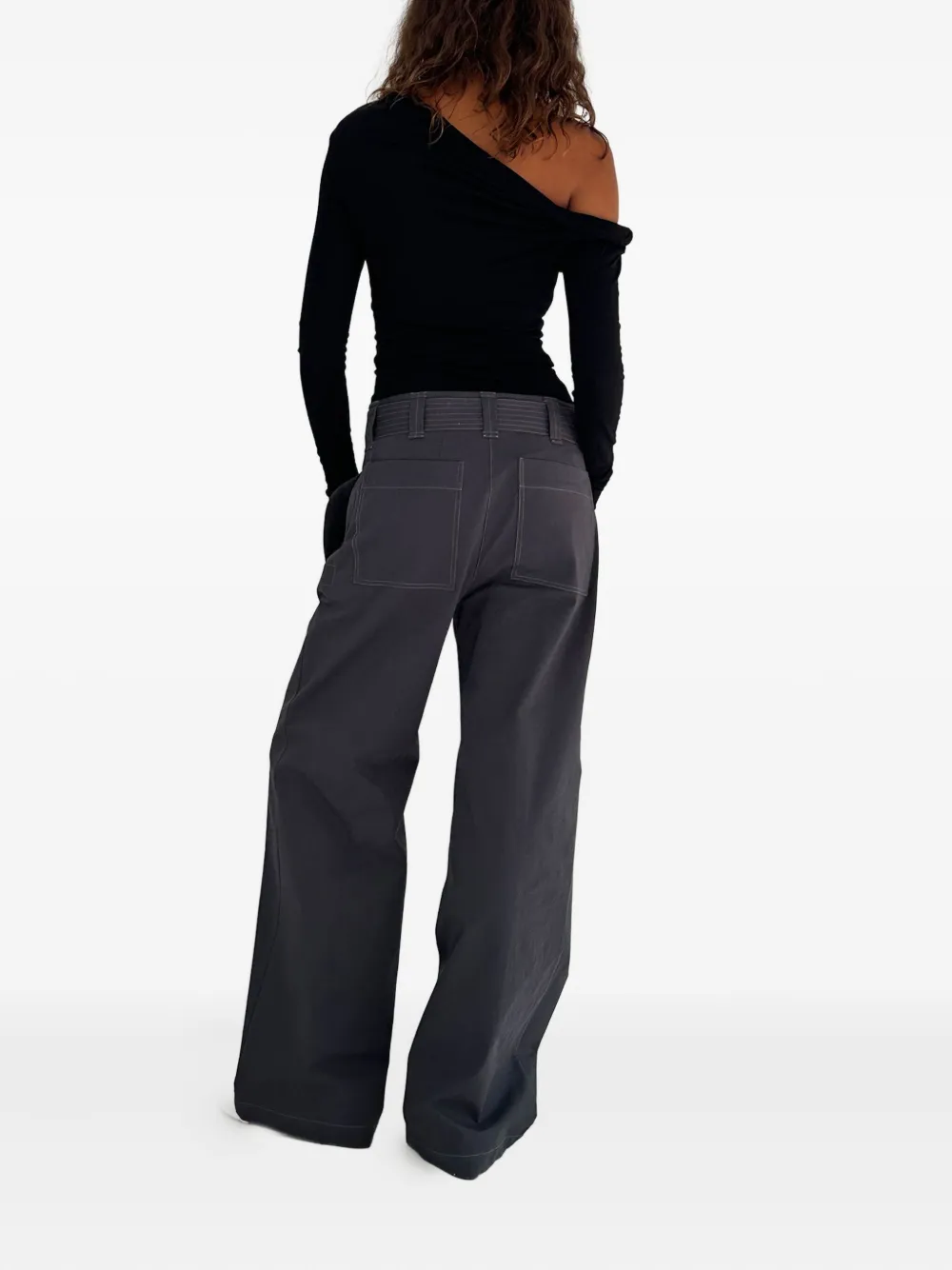 Paris Georgia Asymmetrische top Zwart