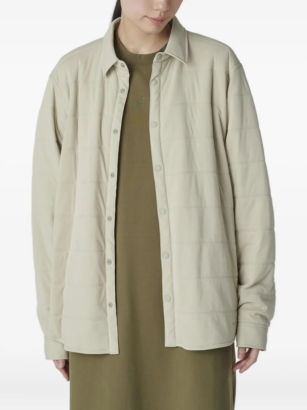Snow Peak Flexible Insulated jack met knoopsluiting Beige