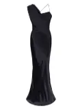 Paris Georgia Minka asymmetrical draped gown - Black