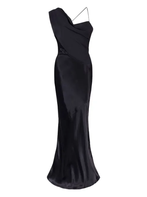 Paris Georgia Minka asymmetrical draped gown