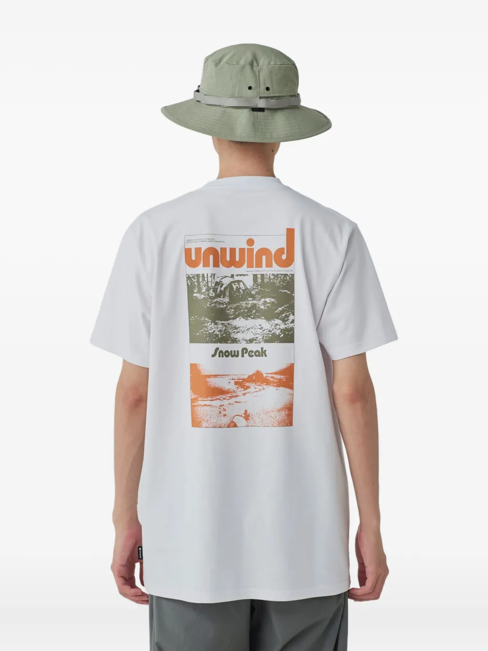 Snow Peak Unwind Graphic Print T-shirt In White