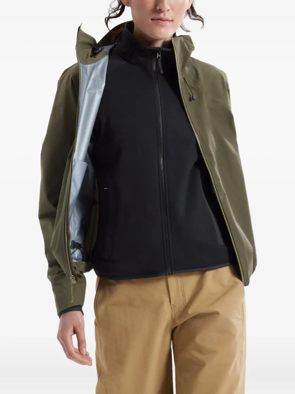 Arc'teryx Coelle Hooded Performance Jacket In Green