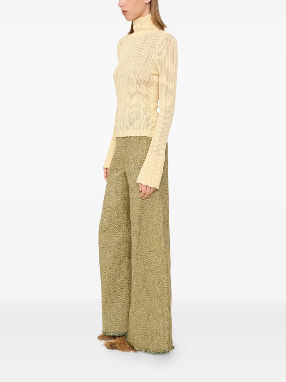 Séfr Ribbed Turtleneck Sweater In Neutral