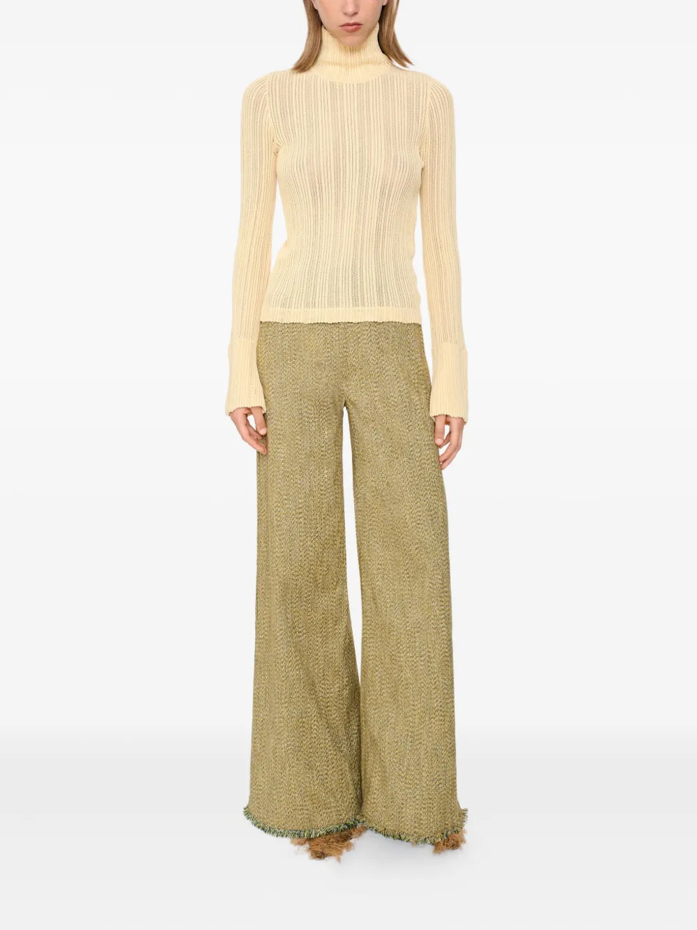 Séfr Ribbed Turtleneck Sweater In Neutral