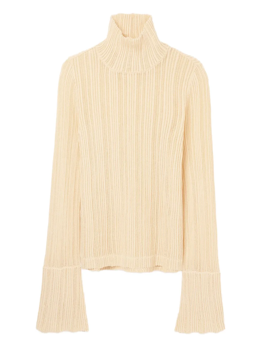 Séfr Ribbed Turtleneck Sweater In Neutral