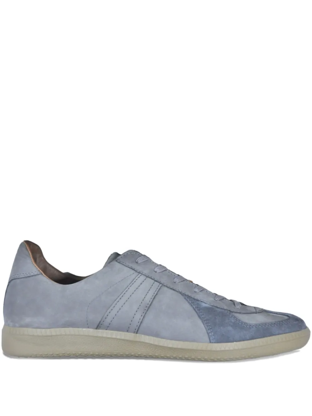 Reproduction of Found German Military suede panelled lace-up sneakers | Grey | Image 1