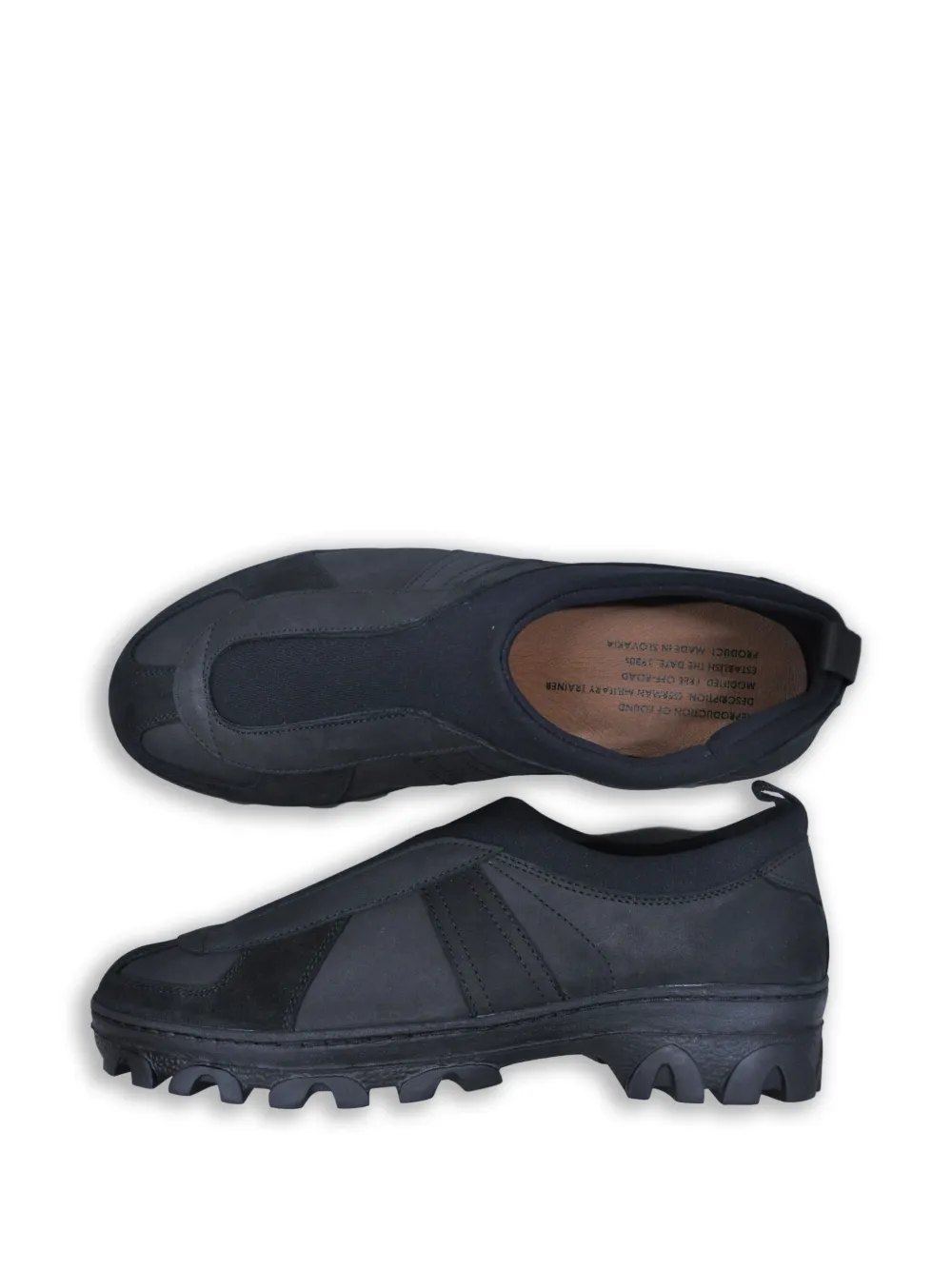 Reproduction of Found German Military slip-on sneakers Black