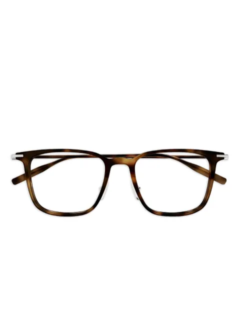 MONT BLANC EYEWEAR lunettes de vue carrées à effet écailles de tortue