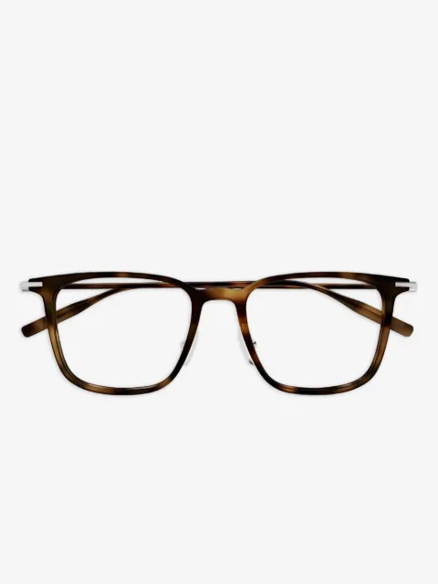 MONT BLANC EYEWEAR Bril met vierkant montuur met schildpadschild effect
