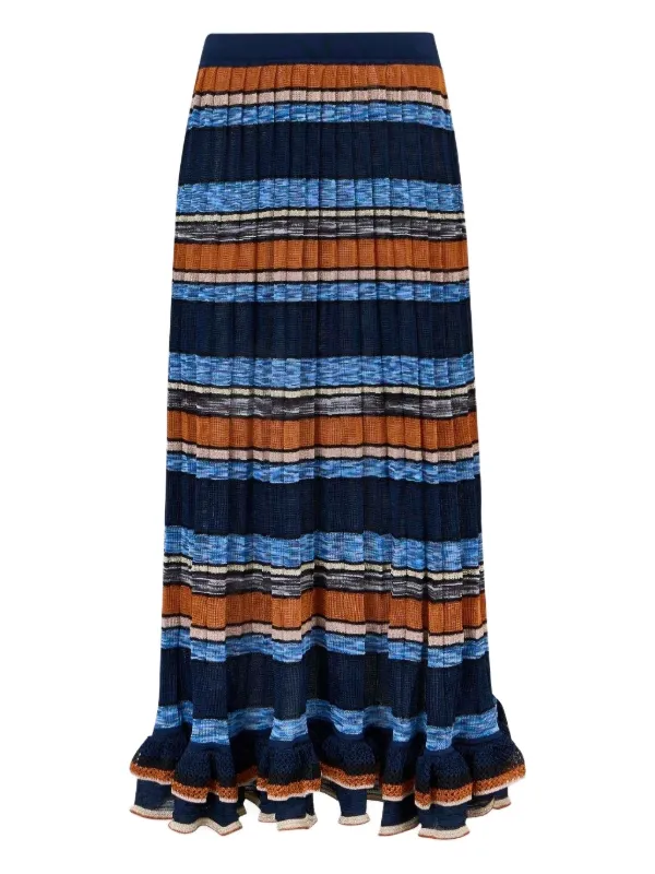 Ulla Johnson Seraphine Maxi Skirt in Blue