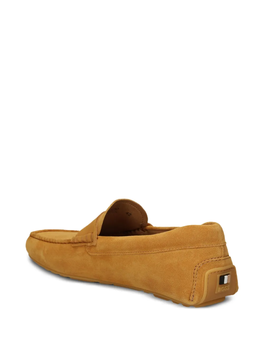 BOSS suede loafers Yellow